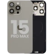 Apple iPhone 15 Pro Max Back Cover with Magnet Bazel incl NFC and Flash Flex - Natural Titanium Pulled B