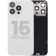 Apple iPhone 15 Pro Max Back Cover with Magnet Bazel incl NFC and Flash Flex - White Titanium Pulled C