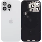 Apple iPhone 15 Pro Max Back Cover with Magnet Bazel incl NFC and Flash Flex - White Titanium Service Pack