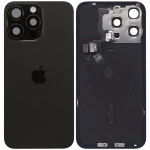 Apple iPhone 15 Pro Max Back Cover with Magnet Bazel incl NFC and Flash Flex - Black Titanium Service Pack