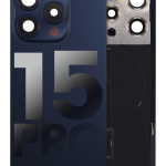 Apple iPhone 15 Pro Back Cover with Magnet Bazel incl NFC and Flash Flex - Blue Titanium Pulled A