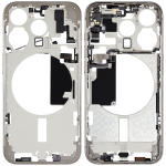 Apple iPhone 15 Pro Middle Frame with Small Parts - Natural Titanium Pulled A