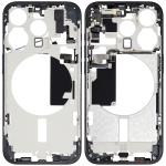 Apple iPhone 15 Pro Middle Frame with Small Parts (No Charger Flex) - Blue Titanium Pulled A
