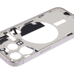 Apple iPhone 15 Pro Middle Frame with Small Parts (No Charger Flex) - White Titanium Pulled A