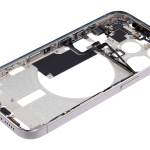 Apple iPhone 15 Pro Middle Frame with Small Parts (No Charger Flex) - White Titanium Pulled A
