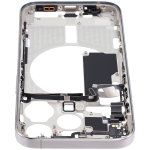 Apple iPhone 15 Pro Middle Frame with Small Parts (No Charger Flex) - White Titanium Pulled A