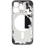 Apple iPhone 15 Pro Middle Frame with Small Parts (No Charger Flex) - Black Titanium Pulled A