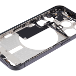 Apple iPhone 15 Pro Middle Frame with Small Parts (No Charger Flex) - Black Titanium Pulled A