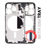 Apple iPhone 15 Pro Middle Frame with Small Parts (No Charger Flex) - Blue Titanium Pulled A