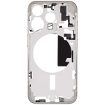 Apple iPhone 15 Pro Middle Frame with Small Parts (No Charger Flex) - White Titanium AM Plus