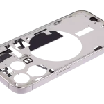 Apple iPhone 15 Pro Middle Frame with Small Parts (No Charger Flex) - White Titanium AM Plus