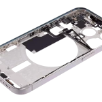 Apple iPhone 15 Pro Middle Frame with Small Parts (No Charger Flex) - White Titanium AM Plus
