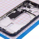 Apple iPhone 15 Pro Middle Frame with Small Parts (No Charger Flex) - Blue Titanium AM Plus
