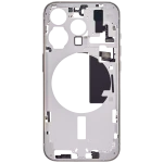 Apple iPhone 15 Pro Middle Frame with Small Parts (No Charger Flex) - Natural Titanium AM Plus