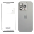 Apple iPhone 15 Pro Back Cover with Magnet Bazel incl NFC and Flash Flex - Natural Titanium Service Pack