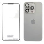Apple iPhone 15 Pro Back Cover with Magnet Bazel incl NFC and Flash Flex - Natural Titanium Service Pack