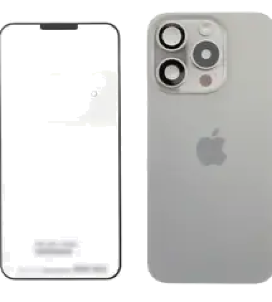 Apple iPhone 15 Pro Back Cover with Magnet Bazel incl NFC and Flash Flex - Natural Titanium Service Pack