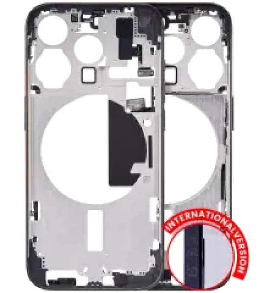 Apple iPhone 15 Pro Middle Frame with Small Parts (No Charger Flex) - Blue Titanium AM Plus