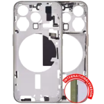 Apple iPhone 15 Pro Middle Frame with Small Parts (No Charger Flex) - Natural Titanium AM Plus