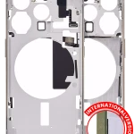 Apple iPhone 15 Pro Middle Frame with Small Parts (No Charger Flex) - Natural Titanium AM Plus