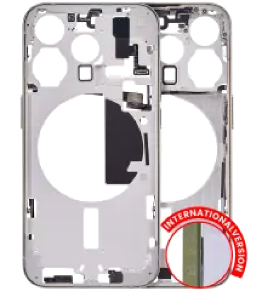 Apple iPhone 15 Pro Middle Frame with Small Parts (No Charger Flex) - Natural Titanium AM Plus