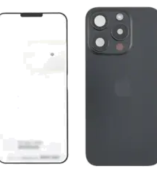 Apple iPhone 15 Pro Back Cover with Magnet Bazel incl NFC and Flash Flex - Black Titanium Service Pack