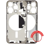 Apple iPhone 15 Pro Middle Frame with Small Parts (No Charger Flex) - Natural Titanium Pulled B