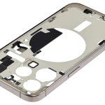 Apple iPhone 15 Pro Middle Frame with Small Parts (No Charger Flex) - Natural Titanium Pulled B