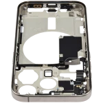 Apple iPhone 15 Pro Middle Frame with Small Parts (No Charger Flex) - Natural Titanium Pulled B