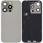 Apple iPhone 15 Pro Back Cover with Magnet Bazel incl NFC and Flash Flex - Natural Titanium Pulled B