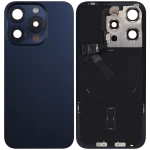 Apple iPhone 15 Pro Back Cover with Magnet Bazel incl NFC and Flash Flex - Blue Titanium Pulled B
