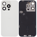 Apple iPhone 15 Pro Back Cover with Magnet Bazel incl NFC and Flash Flex - White Titanium Pulled C