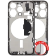 Apple iPhone 15 Pro Middle Frame with Small Parts - White Titanium Pulled B
