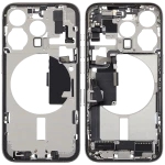 Apple iPhone 15 Pro Middle Frame with Small Parts - White Titanium Pulled B