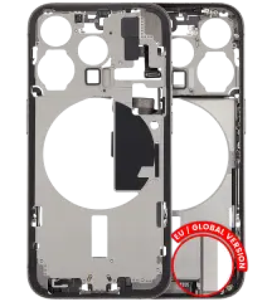 Apple iPhone 15 Pro Middle Frame with Small Parts - Natural Titanium Pulled B