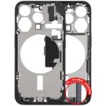 Apple iPhone 15 Pro Middle Frame with Small Parts - Black Titanium Pulled B