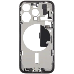 Apple iPhone 15 Pro Middle Frame with Small Parts - White Titanium Pulled A