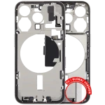 Apple iPhone 15 Pro Middle Frame with Small Parts - White Titanium Pulled A