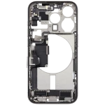 Apple iPhone 15 Pro Middle Frame with Small Parts - White Titanium Pulled A