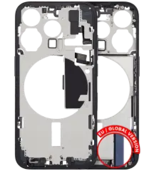 Apple iPhone 15 Pro Middle Frame with Small Parts - Blue Titanium Pulled A