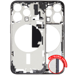 Apple iPhone 15 Pro Middle Frame with Small Parts (No Charger Flex) - Black Titanium Pulled B