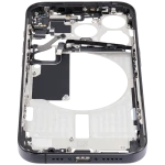 Apple iPhone 15 Pro Middle Frame with Small Parts (No Charger Flex) - Black Titanium Pulled B