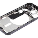 Apple iPhone 15 Pro Middle Frame with Small Parts (No Charger Flex) - Black Titanium Pulled B