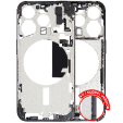 Apple iPhone 15 Pro Middle Frame with Small Parts (No Charger Flex) - Black Titanium Pulled A