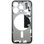 Apple iPhone 15 Pro Middle Frame with Small Parts (No Charger Flex) - White Titanium Pulled C