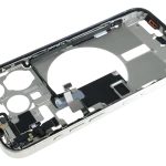 Apple iPhone 15 Pro Middle Frame with Small Parts (No Charger Flex) - White Titanium Pulled C