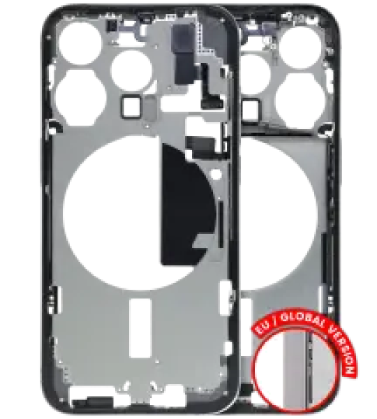 Apple iPhone 15 Pro Middle Frame with Small Parts (No Charger Flex) - Natural Titanium Pulled C