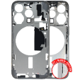 Apple iPhone 15 Pro Middle Frame with Small Parts (No Charger Flex) - White Titanium Pulled B