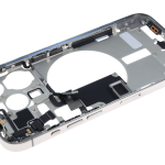 Apple iPhone 15 Pro Middle Frame with Small Parts (No Charger Flex) - White Titanium Pulled B
