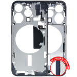 Apple iPhone 15 Pro Middle Frame with Small Parts (No Charger Flex) - Blue Titanium Pulled B